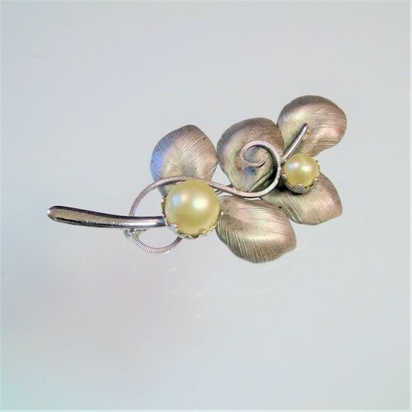 Vintage Bond Boyd Sterling Leaf Branch Brooch - Picture 3 of 8